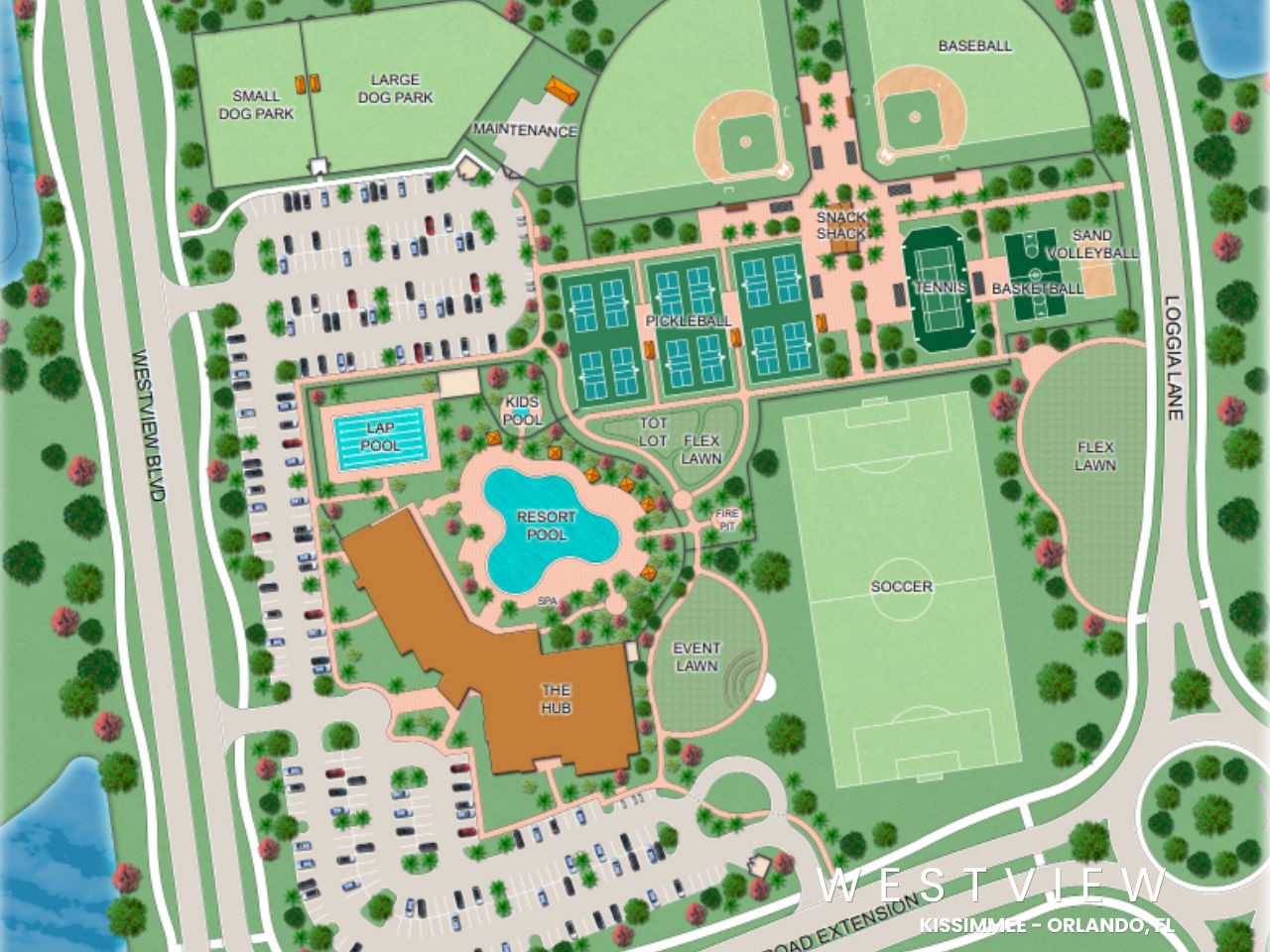 Westview de TM en Kissimmee, Orlando (8) Westview – El Plan Maestro Residencial Definitivo con Amenidades Exclusivas